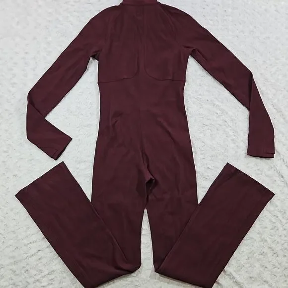 Athleta x Alicia Keys Small Goddess Bodysuit Red Spiced Jumpsuit Womens 450639 - Picture 9 of 11